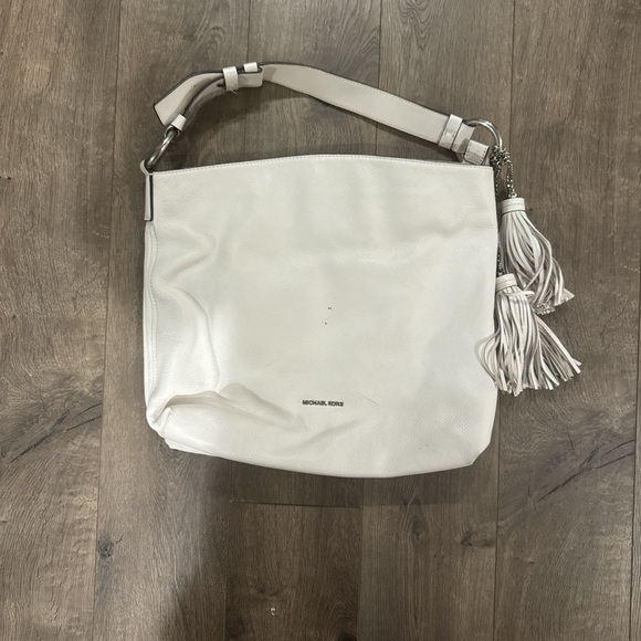 Michael Kors Handbags - Michael Kors Cream Shoulder Bag with Tassels